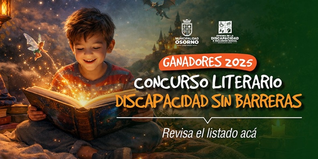 Conoce los ganadores del Concurso Literario Discapacidad Sin Barreras 2025