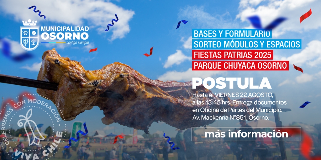  Bases y Formulario Sorteo Módulos y Espacios Fiestas Patrias 2025